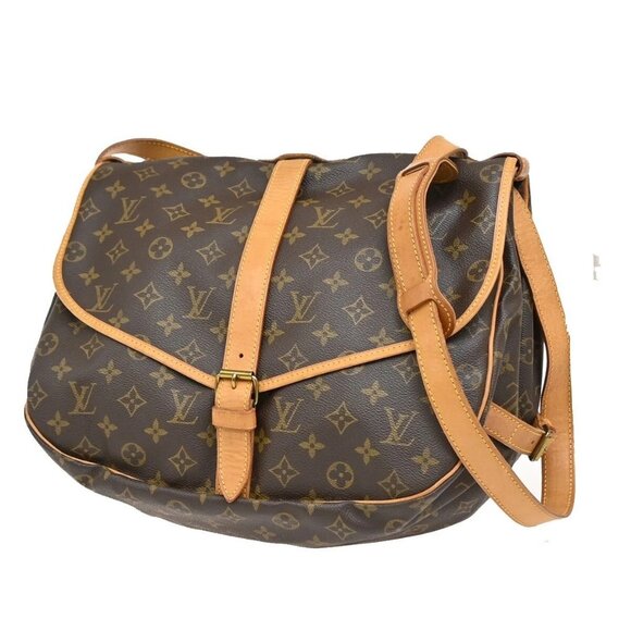 LOUIS VUITTON Saumur 35 Shoulder Bag Monogram Leather BN France M42254 77EE753 - Picture 1 of 16